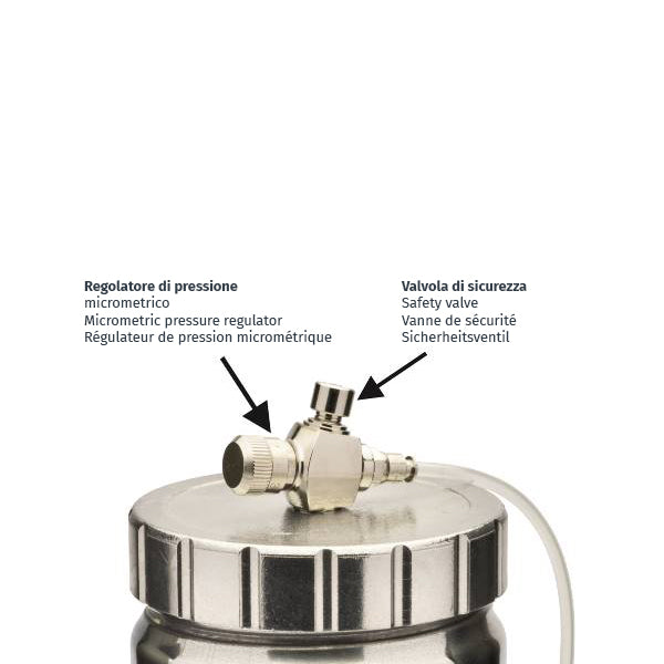 F160/S TMD1 - PROFESSIONAL Airbrush with UPPER CUP - Thermo-manometer - IN CASE - Ani F160/S TMD1 - PROFESSIONAL Airbrush with UPPER CUP - Thermo-manometer - IN CASE - Ani